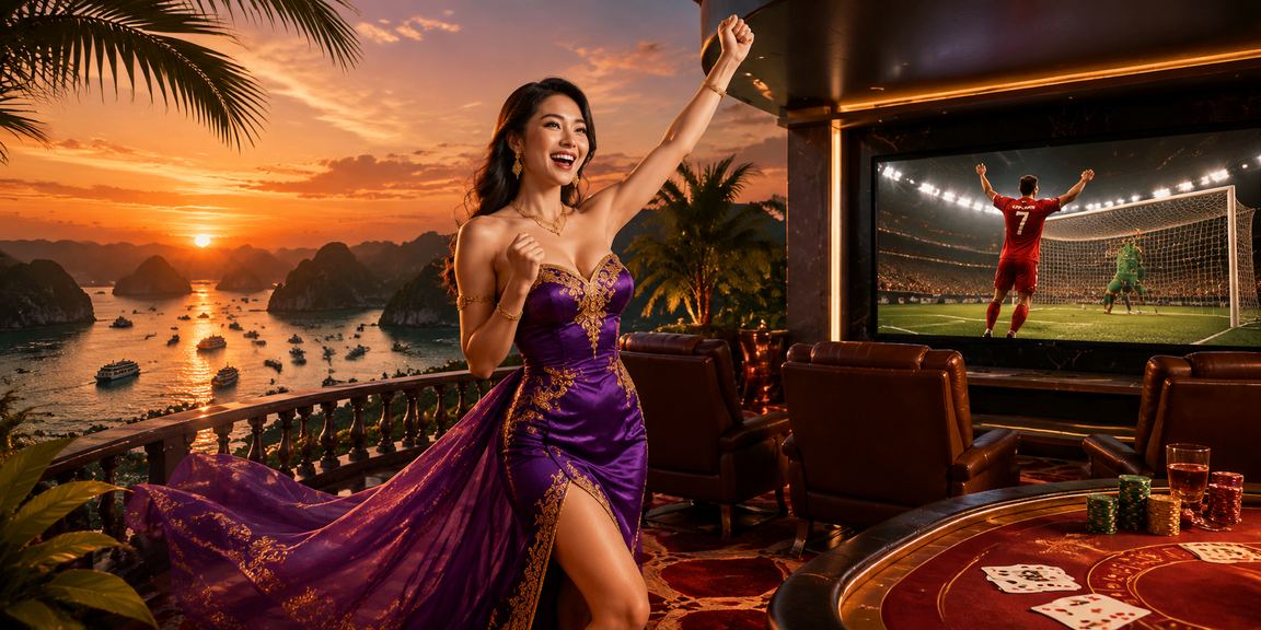 Không gian giải trí tại vịnh Hạ Long – tượng trưng cho trải nghiệm cược an toàn và thú vị
